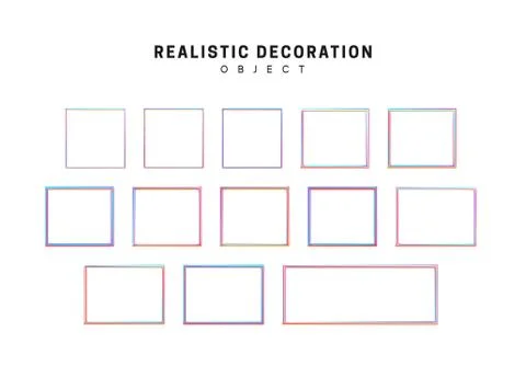 Gradient pink and blue geometric shapes. Decorative design elements isolated  Stock Illustration