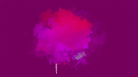 Gradient Pink and Purple Ink Splatter Animation. Abstract Ink Brush Strokes. Stock Footage 219430730