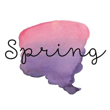 Gradient Pink and Violet Gradient watercolor texture background with Letter.. Stock Illustration