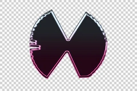 Gradient pink and white abstract geometric heart shape with white outline on イラスト素材