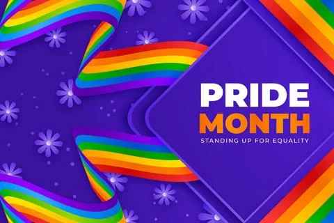 Gradient pride month background Stock Illustration