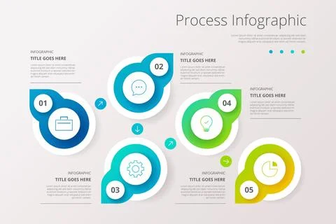 Gradient process infographic Stock Illustration