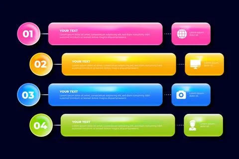 Gradient process infographic Stock Illustration