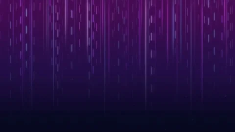 Gradient purple backdrop with vertical beams and drifting particles Stock Footage 329301789