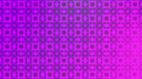 Gradient purple background features repeated floral and star patterns, perfect f Video stock 325391201