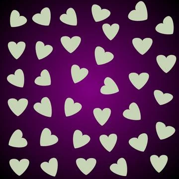 Gradient purple color with heart shape illustration for wallpaper  Stock Illustration