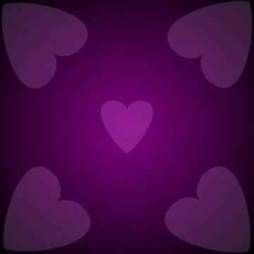 Gradient purple color with heart shape illustration for background Stock Illustration