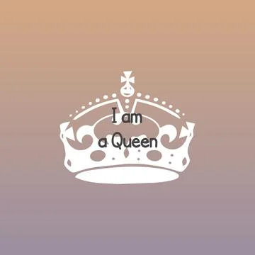 Gradient purple with crown illustration for web and phone wallpaper Stock Illustration