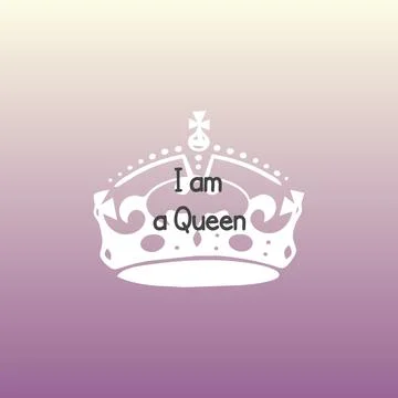 Gradient purple with crown illustration for web and phone wallpaper Stock Illustration