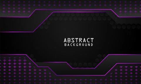Gradient purple dark tech futuristic template background isolated Stock Illustration