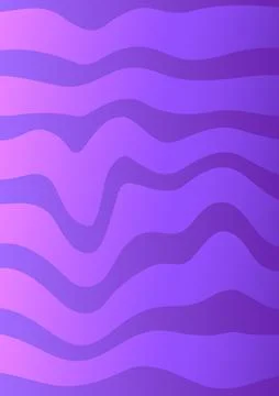 Gradient purple wavy psychedelic background. Vertical rectangle. Poster, cove Stock Illustration