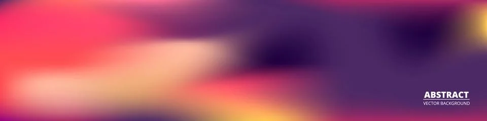 Gradient purple wide vector banner. Blurred soft blend color gradation Ilustración de archivo