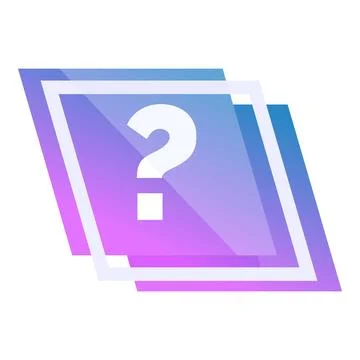 Gradient question mark representing confusion, uncertainty, and curiosity Ilustração Stock