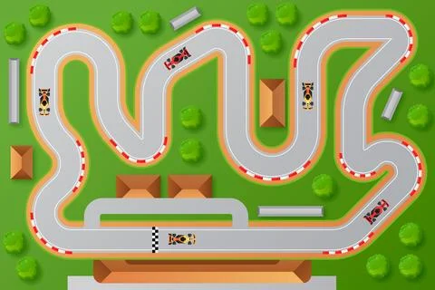 Gradient  race track illustration Stock Illustration