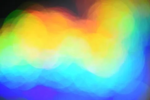 Gradient rainbow bokeh. Stock Photos