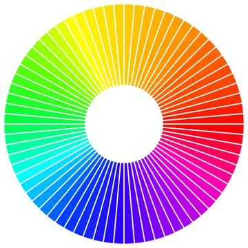 Gradient rainbow color circle. Isolated vector illustration on w for your des Stock Illustration