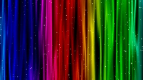 Gradient Rainbow Curtain Loop Stock Footage 73514327