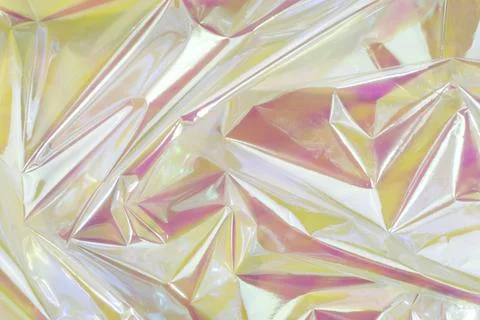  gradient rainbow light refraction  overlay effect on crumpled paper background Stock Photos