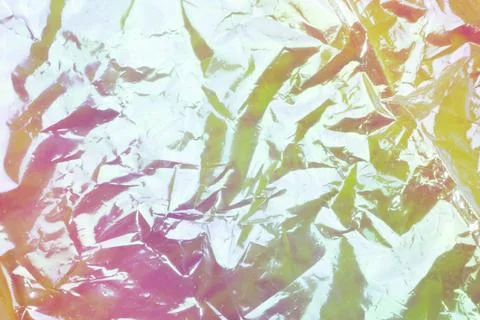  gradient rainbow light refraction  overlay effect on crumpled paper background 스톡 사진