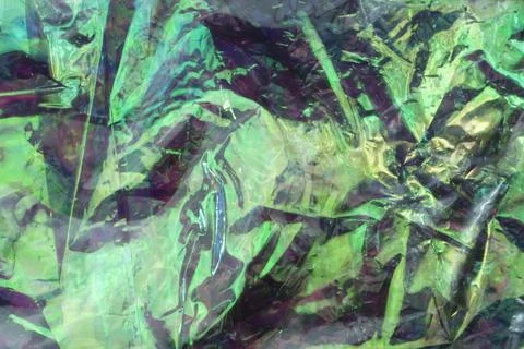  gradient rainbow light refraction  overlay effect on crumpled paper background 스톡 사진