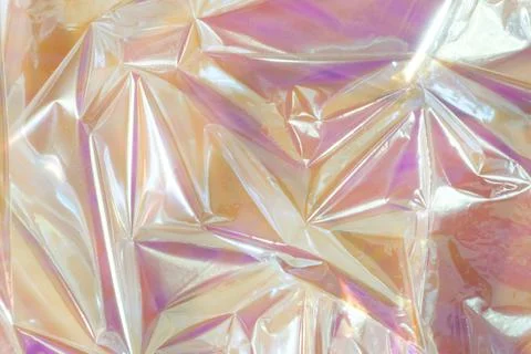  gradient rainbow light refraction  overlay effect on crumpled paper background Foto stock