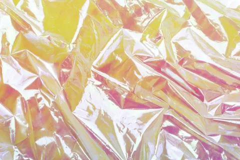  gradient rainbow light refraction  overlay effect on crumpled paper background Foto stock