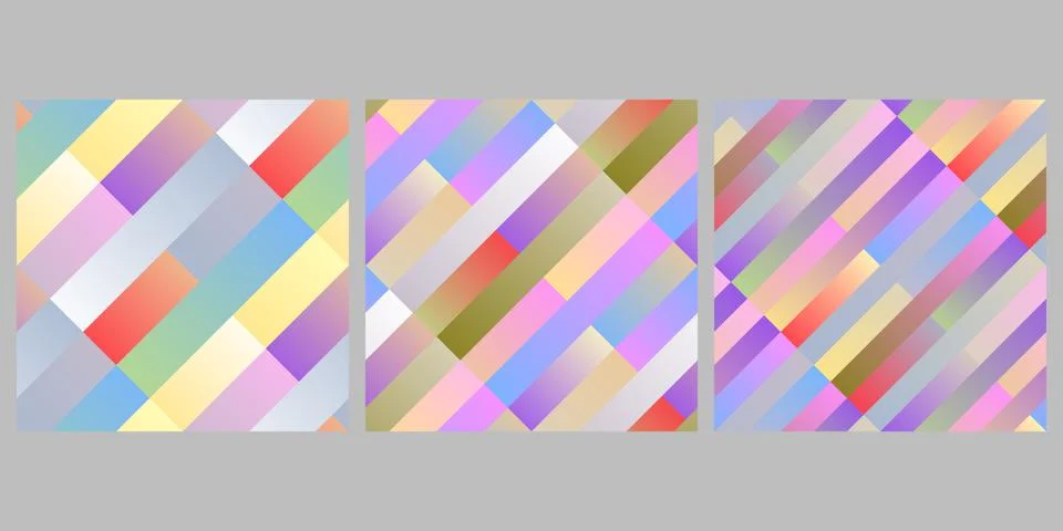 Gradient rectangle pattern background collection - abstract vector designs Stockillustratie