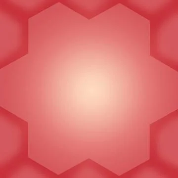Gradient red 3D hexagon pattern frame with copy space Illustrazione stock