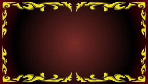 A gradient red abstract background illustration with a yellow frame. Perfec.. Stock Illustration