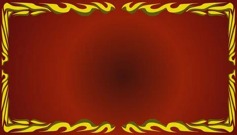 A gradient red abstract background illustration with a yellow frame. Perfec.. Stock Illustration