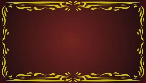 A gradient red abstract background illustration with a yellow frame. Perfec.. Stock Illustration