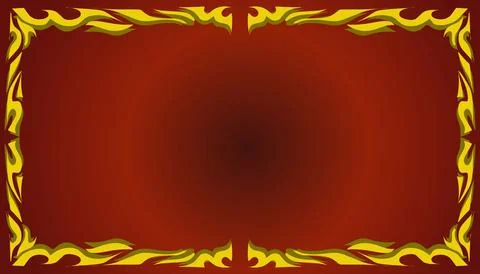 A gradient red abstract background illustration with a yellow frame. Perfec.. 스톡 일러스트