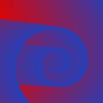 Gradient red-blue spiral shape in abstract background. Illustrazione stock