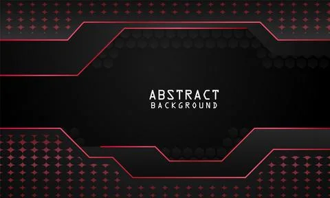 Gradient red dark tech futuristic template background vector Stock Illustration