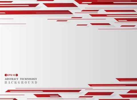 Gradient red grid line pattern technology background. Stock Illustration