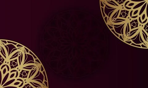Gradient red mandala creative background design template Stock Illustration