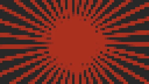 Gradient red pixels and rays pattern 動画素材 195510567
