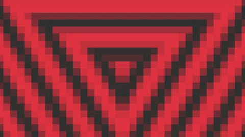 Gradient red pixels and triangles pattern Stock Footage 195510747