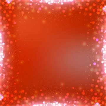 Gradient red square blank background with bokeh border Stock Illustration