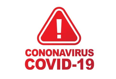 Gradient red standard bold words coronavirus, covid-19 Stock Illustration