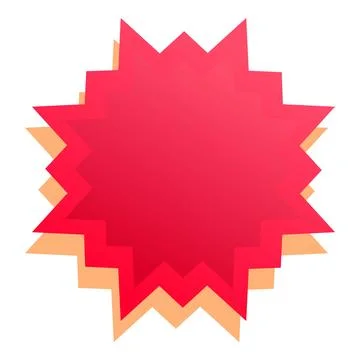 Gradient red star shape layered over each other creating a three dimensional Stock Illustration