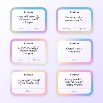 Gradient reminder template design Stock Illustration