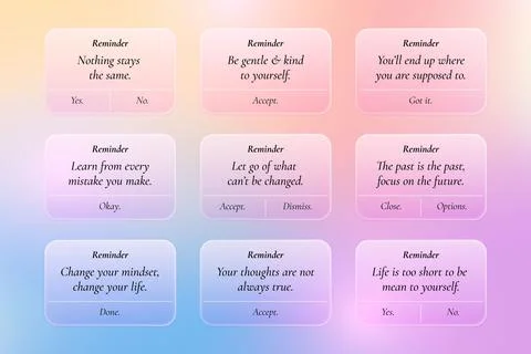 Gradient reminder template design Stock Illustration