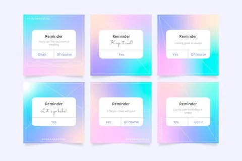 Gradient reminder template design Stock Illustration