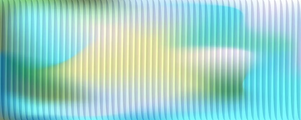 Gradient ribbed glass background in yellow to green heat map tones. Wavy gl.. Stock Illustration