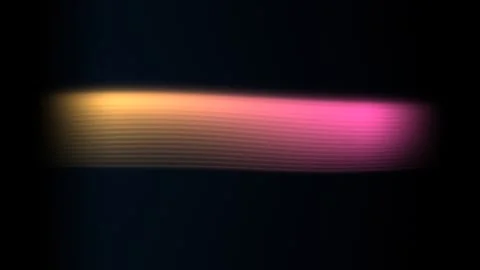 Gradient ribbon flows horizontally across black background Stock Footage 329299758