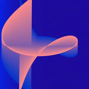 Gradient rich background with a twisted blue-pink figure and author's textu.. Stock Illustration