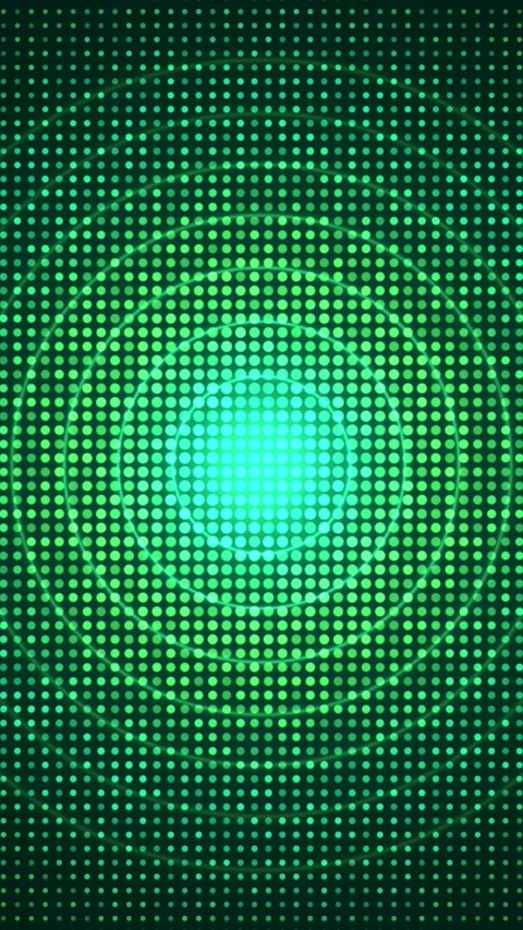 Gradient rings pulse with halftone dots in abstract motion Stock Footage 329306015