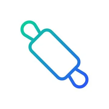 Gradient Rolling Pin Icon for Baking and Cooking Stock-Illustration