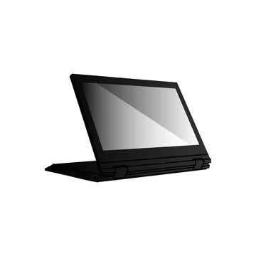 Gradient rotate laptop screen vector Stock Illustration